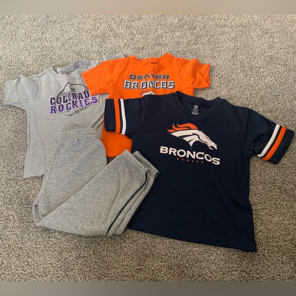 Denver Broncos Colorado Rockies 4T matching set